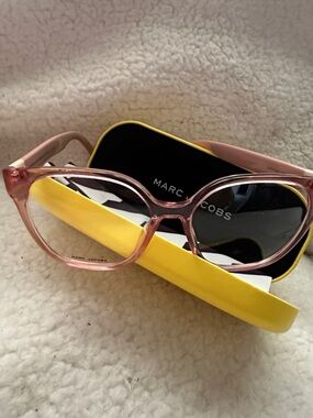 Marc Jacobs Rose Transparent  Eyeglasses with Yellow Case